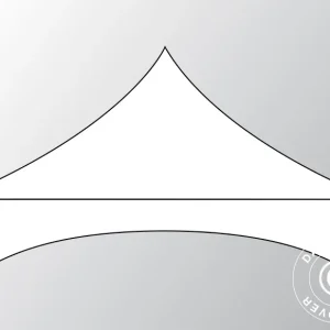 Dachplane "Arched" für Faltzelt FleXtents 3x3m, Weiß