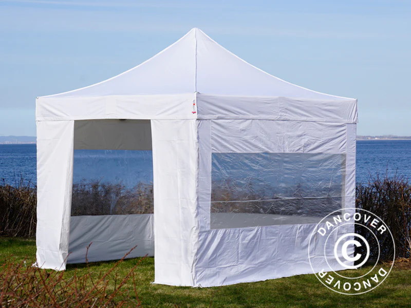 Faltzelt FleXtents PRO 3x3m Weiß, mit 4 Seitenwänden – Image 6