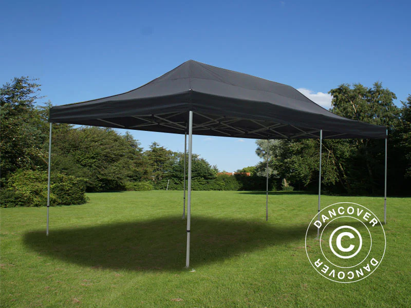 Faltzelt FleXtents Xtreme 50 4x8m Schwarz, mit 6 Seitenwänden – Image 8