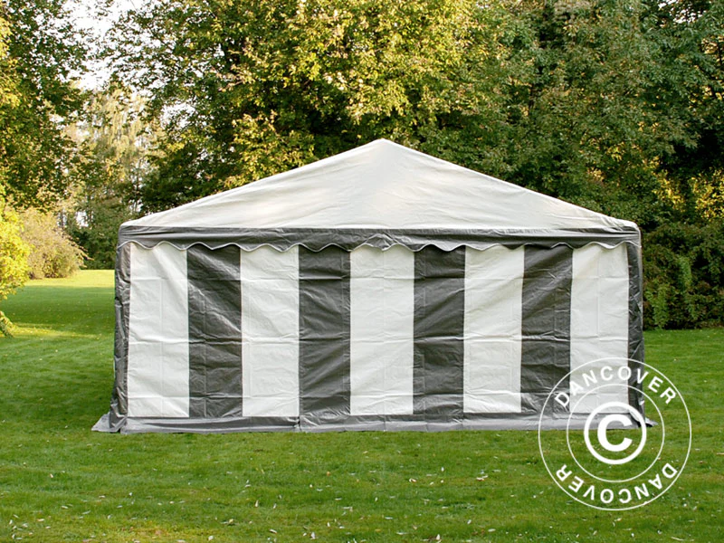 Partyzelt PLUS 5x6m PE 700, Grau/Weiß – Image 6