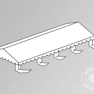5x8m PVC Roof BOX 1 White Velcro Closing SH