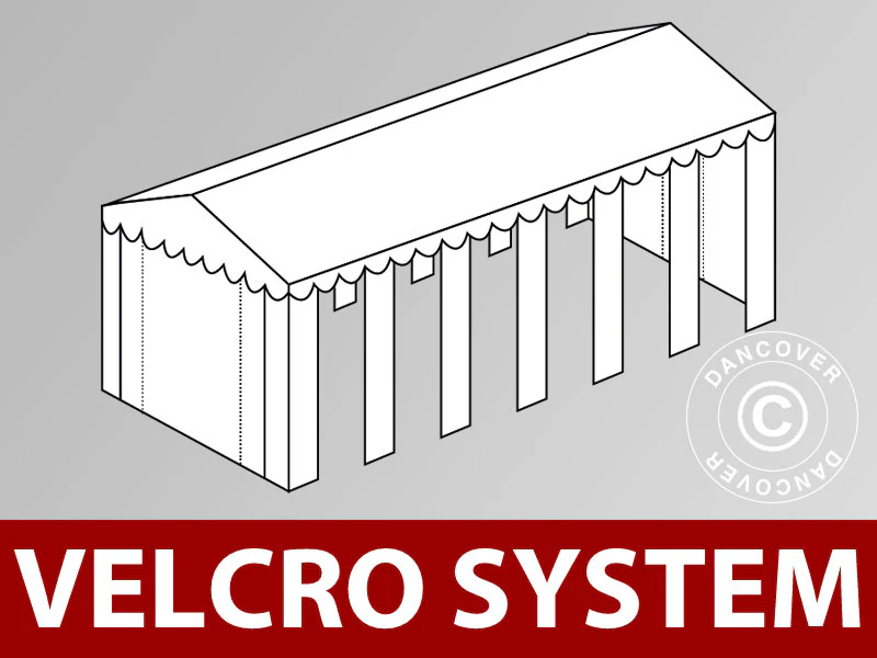 Dachplane mit Klettverschluss für SEMI PRO Plus CombiTents® Partyzelt 8x12m, Weiß – Image 2