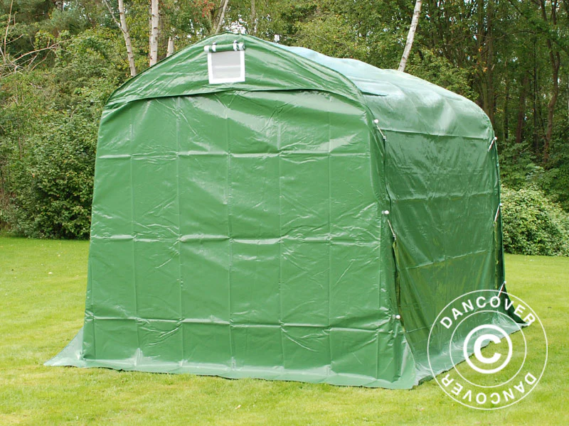 Lagerzelt PRO 2,4x3,6x2,34m PVC, Grün – Image 4