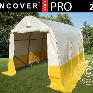 Lager- und Arbeitszelt PRO 2x3x2m, PVC, weiß/gelb, flammfest