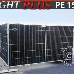 Bauzaunplane 1,76x3,41m, PE 150g/m², Schwarz