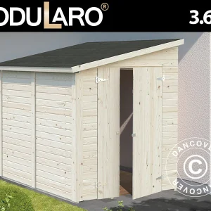 Anbauschuppen aus Holz 1,65x2,22x2,1m, 3,6m², Natur