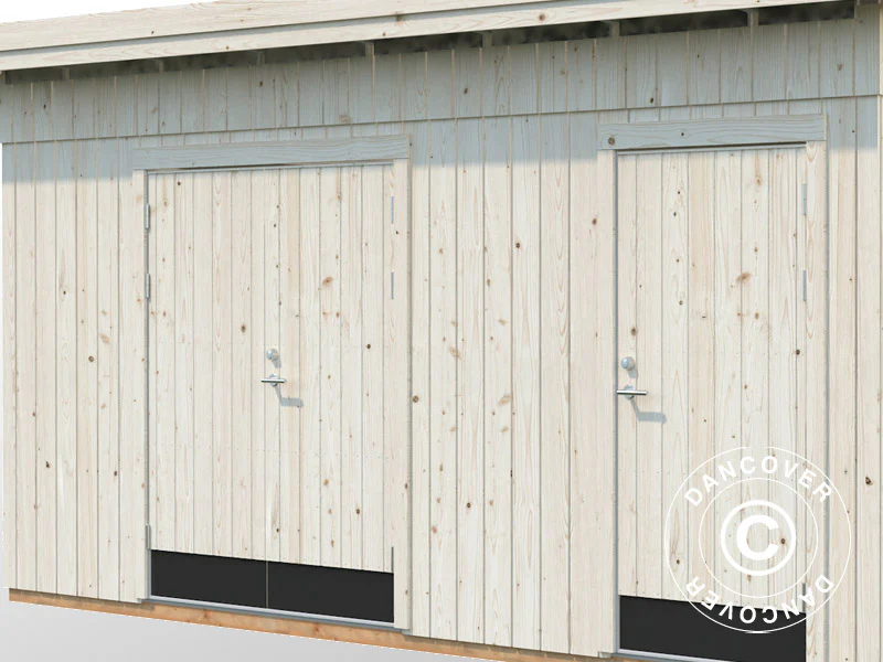 Holzschuppen mit Bodenbelag, 4,52x3,3x2,59m, 13,5m², Natur – Image 5